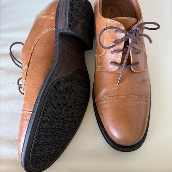 Men's Tan Leather Dress Shoes size 8 - Picture 3 of 5